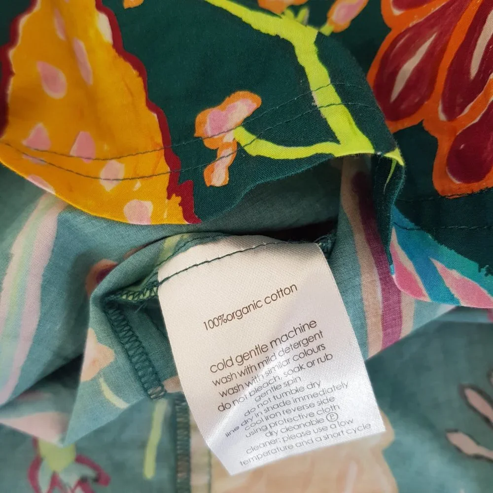 Gorman Pitches Petal Dress Dark Green Print Size M. Comfortably fits size 12 - 1 - Picture 10 of 15